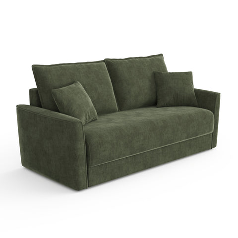 Canapé convertible 3 places LUXO tissu tramé touché doux