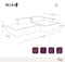 Canapé angle droit 260cm MIA Tissu Tramé