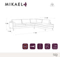 Canapé grand angle droit MIKAEL Cuir