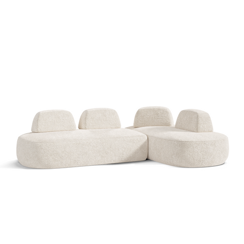 Canapé d'angle droit MODUS Tissu bouclette