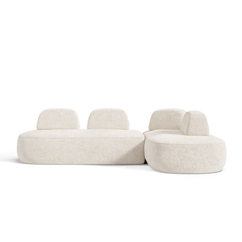 Canapé d'angle droit MODUS Tissu bouclette