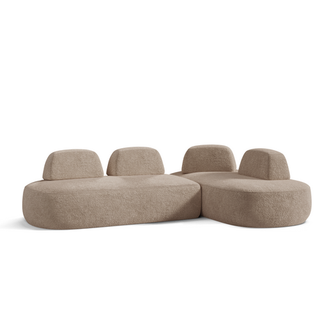 Canapé d'angle droit MODUS Tissu bouclette