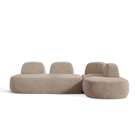 Canapé d'angle droit MODUS Tissu bouclette