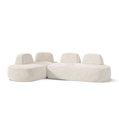 Canapé d'angle gauche MODUS Tissu bouclette