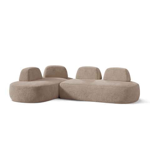 Canapé d'angle gauche MODUS Tissu bouclette