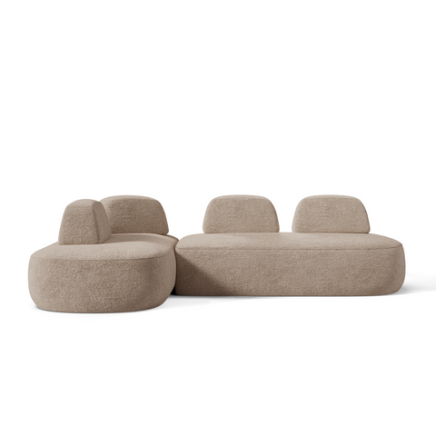 Canapé d'angle gauche MODUS Tissu bouclette