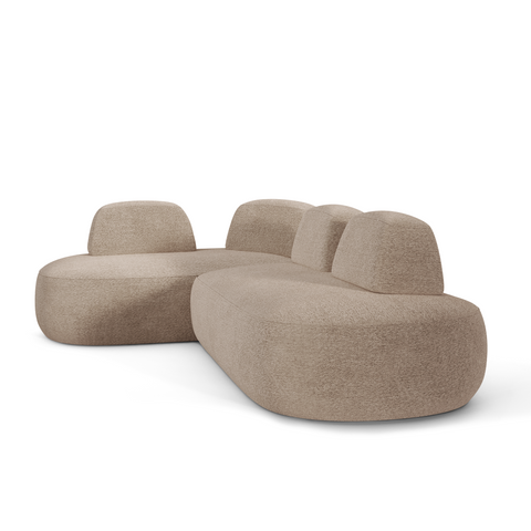 Canapé d'angle gauche MODUS Tissu bouclette