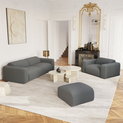 Canapé 4 places MYRA Tissu bouclette