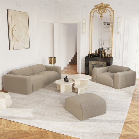 Canapé 4 places MYRA Tissu bouclette