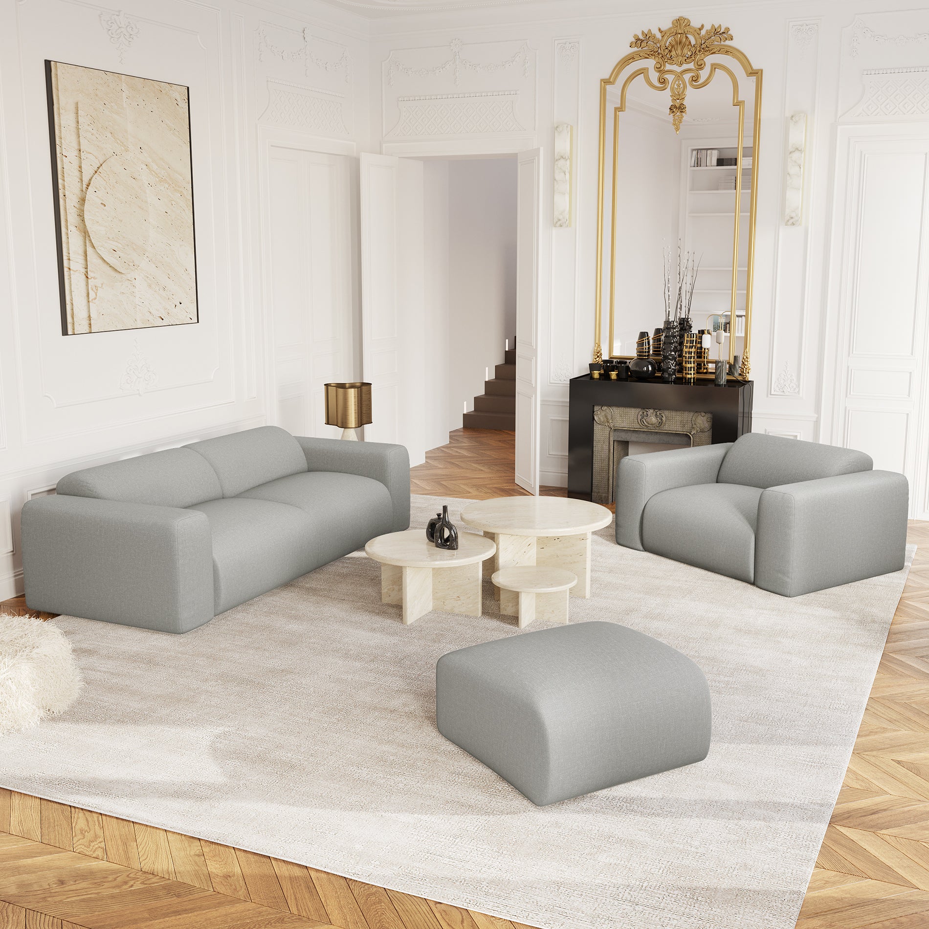 Canapé 4 places MYRA Tissu tramé– Sia Home