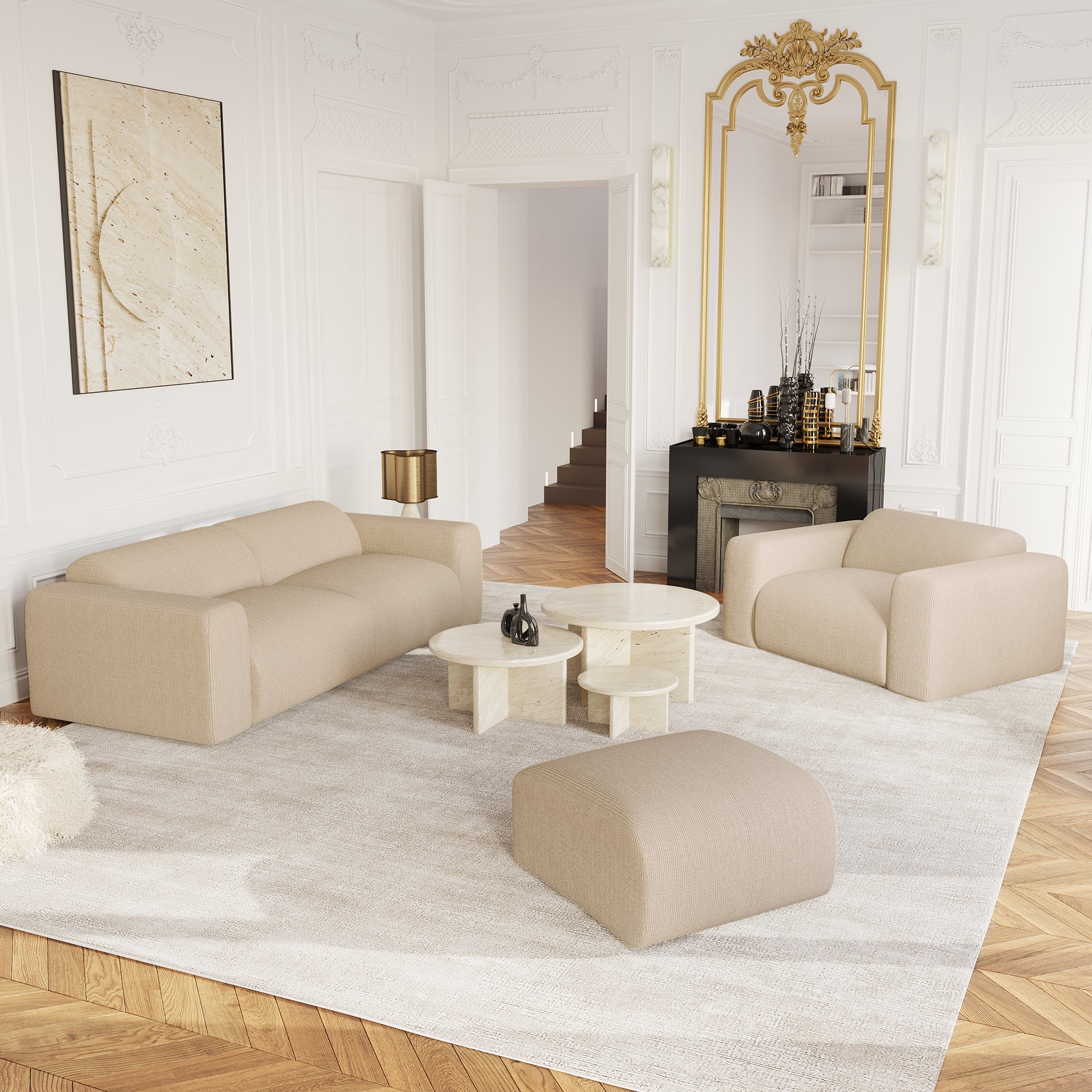 Canapé 4 places MYRA Velours côtelé– Sia Home