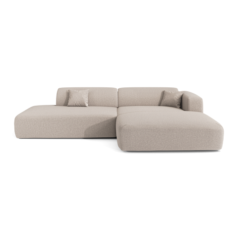 Canapé angle droit ouvert  MYRA tissu tramé