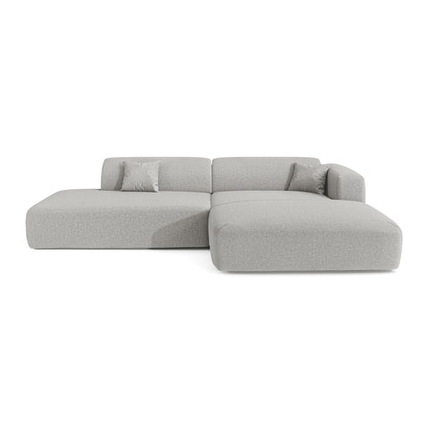 Canapé angle droit ouvert  MYRA tissu tramé