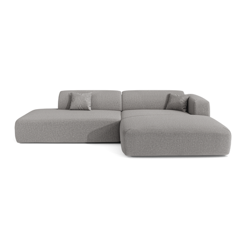 Canapé angle droit ouvert  MYRA tissu tramé