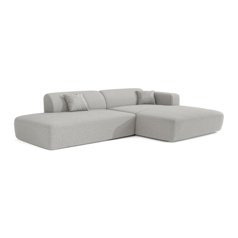 Canapé angle droit ouvert  MYRA tissu tramé