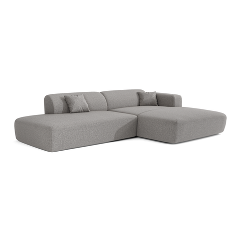 Canapé angle droit ouvert  MYRA tissu tramé