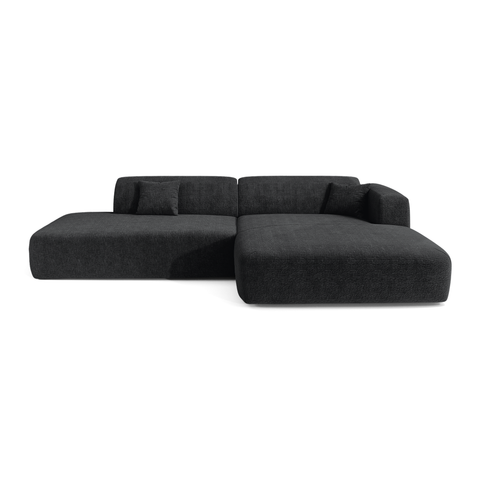 Canapé angle droit ouvert  MYRA velours à motifs