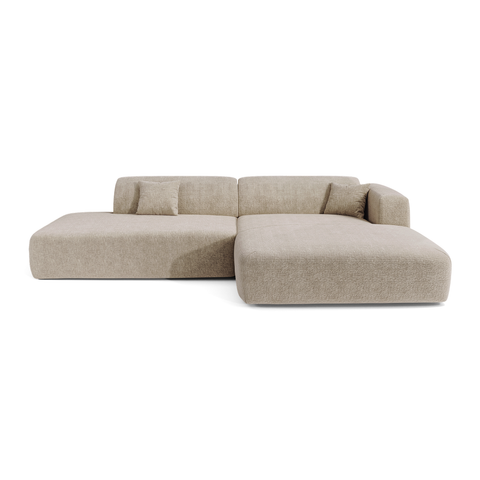 Canapé angle droit ouvert  MYRA velours à motifs