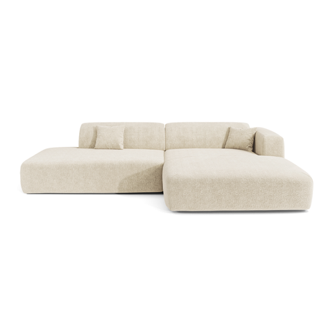 Canapé angle droit ouvert  MYRA velours à motifs