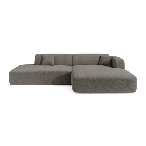 Canapé angle droit ouvert  MYRA velours à motifs