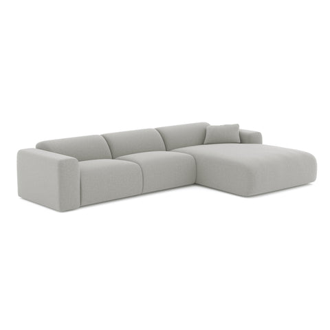 Canapé grand angle droit MYRA Tissu tramé