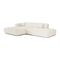 Canapé angle gauche ouvert  MYRA tissu bouclette