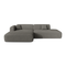 Canapé angle gauche ouvert  MYRA tissu bouclette