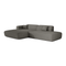 Canapé angle gauche ouvert  MYRA tissu bouclette