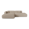 Canapé angle gauche ouvert  MYRA tissu bouclette