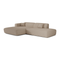 Canapé angle gauche ouvert  MYRA tissu bouclette