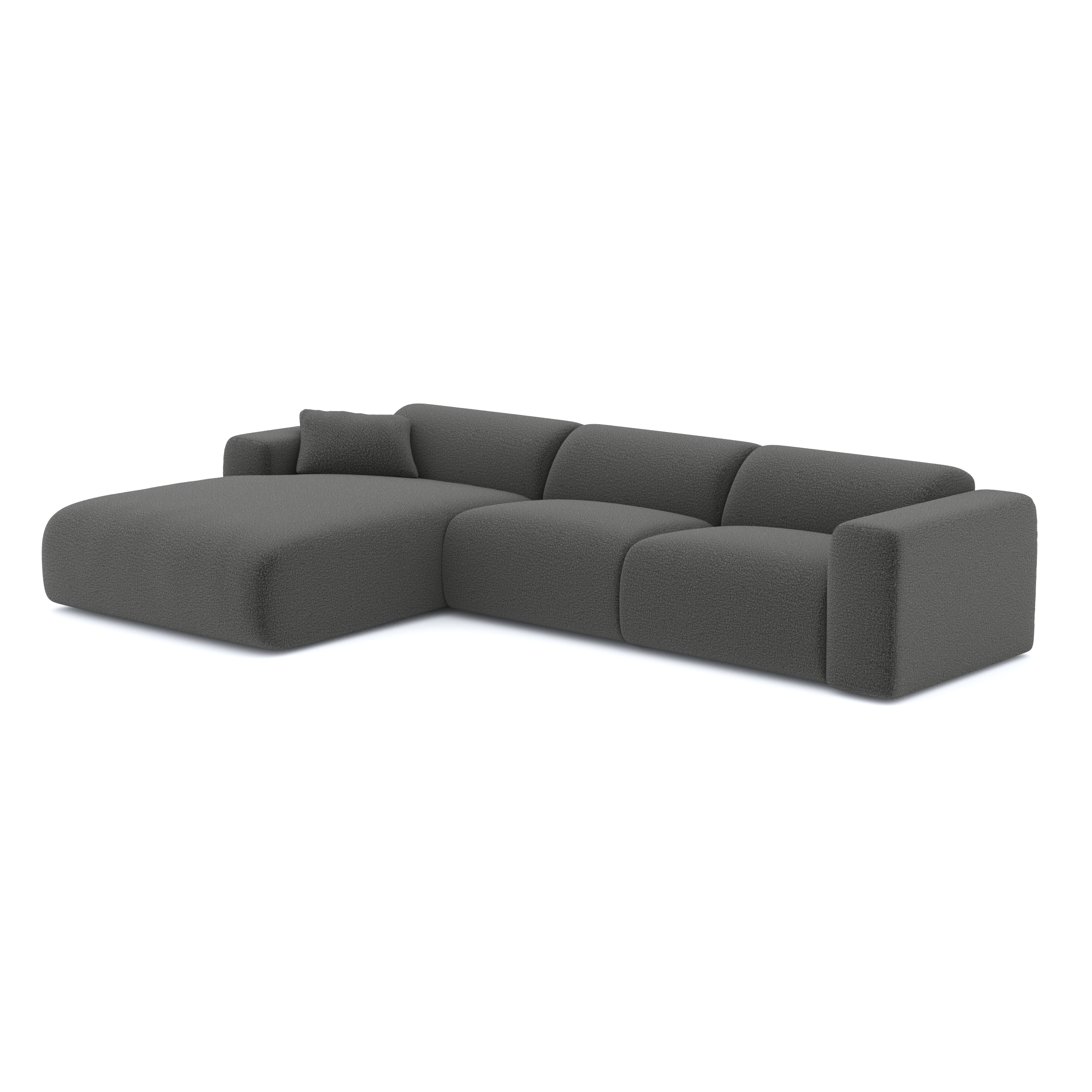 Canapé grand angle gauche MYRA Bouclette– Sia Home