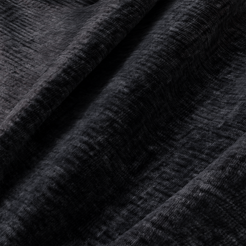 Canapé grand angle gauche avec dossier sur la méridienne MYRA Velours à motifs