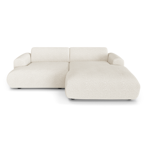 Canapé d'angle droit MYRA Tissu bouclette