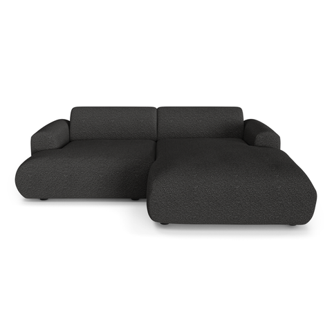 Canapé d'angle droit MYRA Tissu bouclette