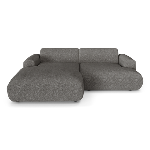 Canapé d'angle gauche MYRA Tissu bouclette