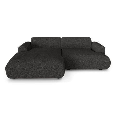 Canapé d'angle gauche MYRA Tissu bouclette