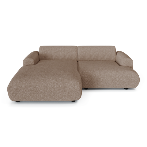 Canapé d'angle gauche MYRA Tissu bouclette