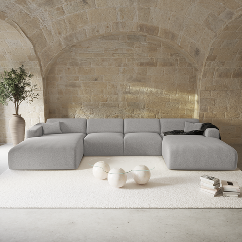 Canapé symétrique MYRA Tissu tramé