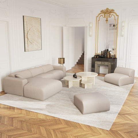 Pouf MYRA Tissu tramé
