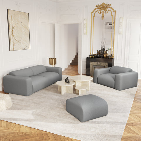 Pouf MYRA Tissu tramé