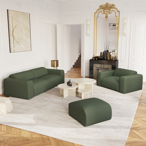 Pouf MYRA Tissu tramé