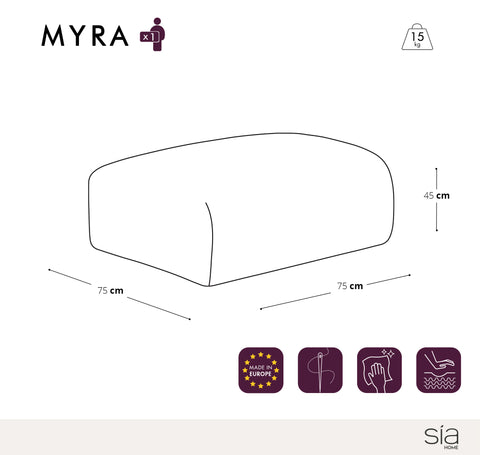 Pouf MYRA Tissu tramé