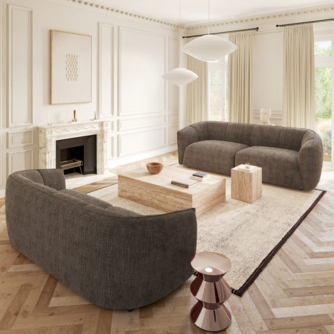 Canapé 4 places NAMI velours tramé