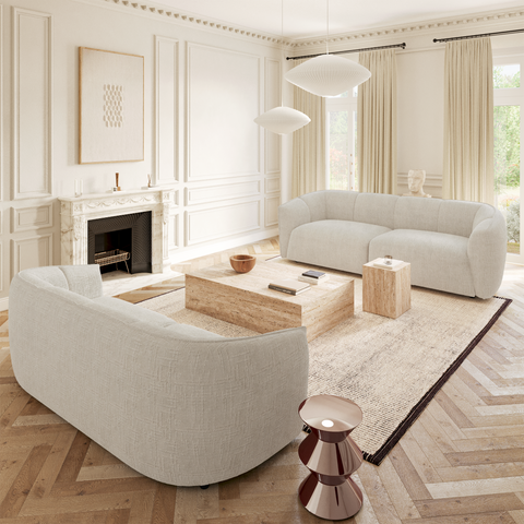 Canapé 4 places NAMI velours tramé