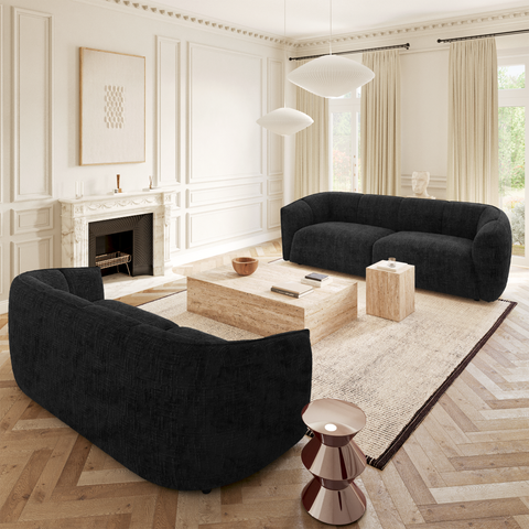 Canapé 4 places NAMI velours tramé