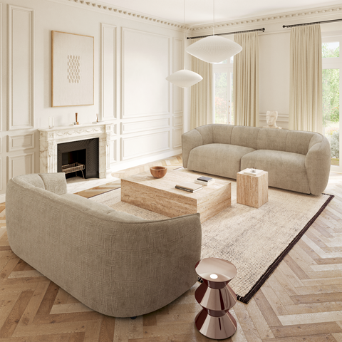 Canapé 4 places NAMI velours tramé