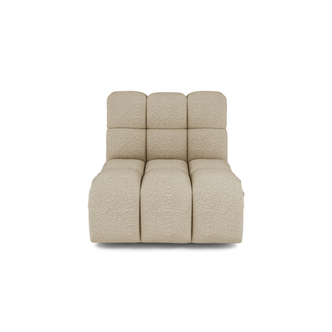 Fauteuil pivotant NELLY tissu bouclette