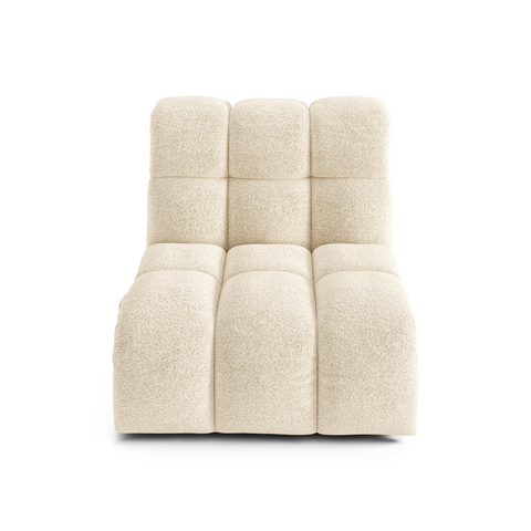 Fauteuil pivotant NELLY tissu bouclette