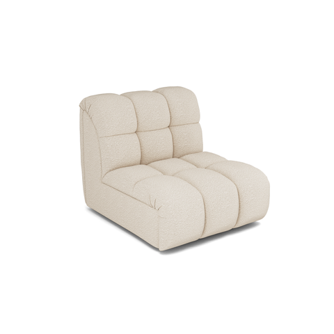 Fauteuil pivotant NELLY tissu bouclette