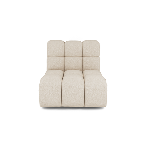 Fauteuil pivotant NELLY tissu bouclette